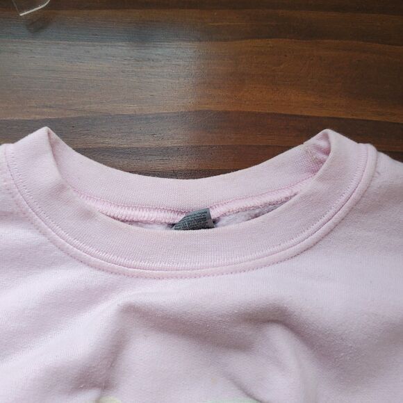 Taylor Swift Sweatshirt Folklore Album Size M Pink Crewneck Watercolor - Picture 8 of 13